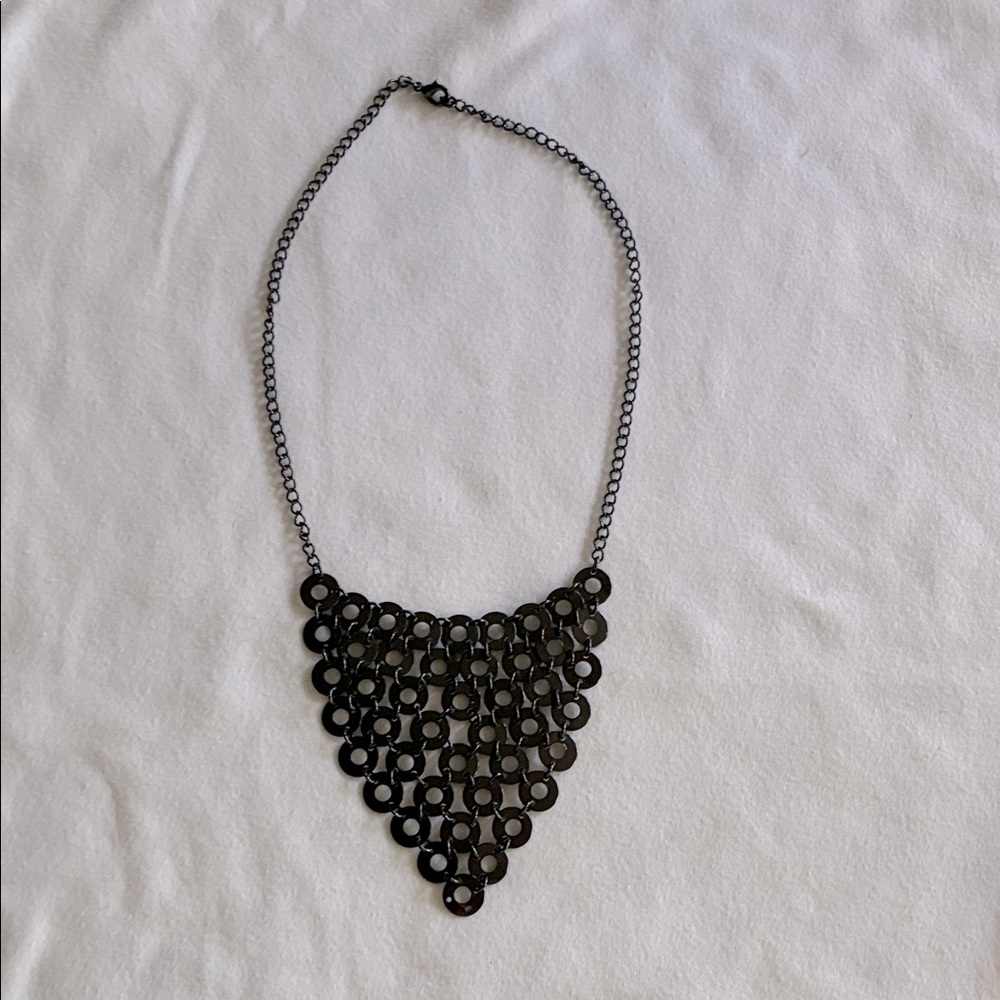 Elegant Graphite Statement Necklace